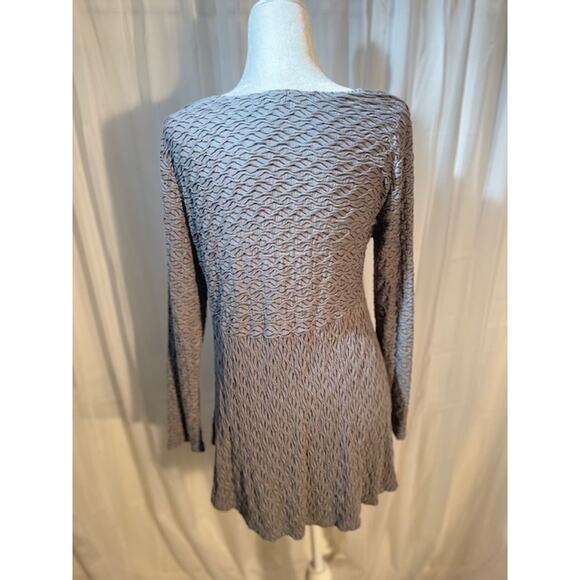 Habitat Size Medium Pullover Blouse Long-Sleeve Gray & Black - Picture 3 of 5